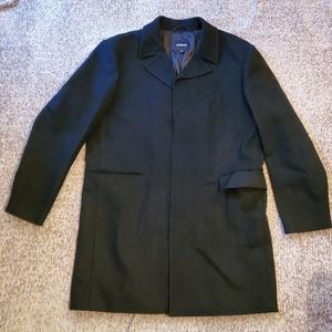 Express Men's Black Wool Blend Top Coat